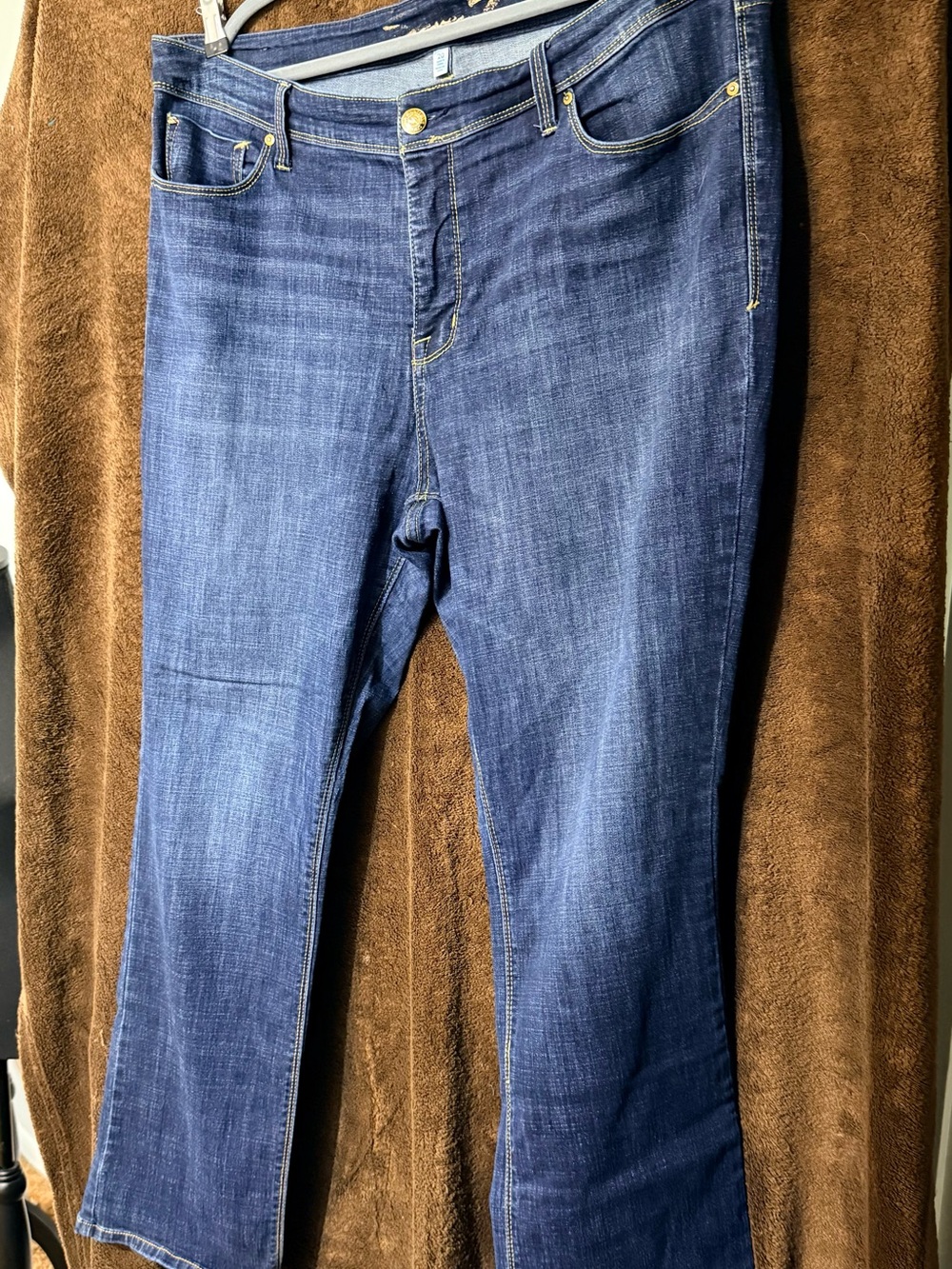 Seven7 Women's Dark Blue Flare Jeans